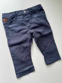 Pantalon liso azul gabardina mimo 12m(255)