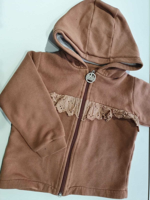 Campera marron volados broderi pachi 6m(97)