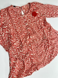 Vestido fino ml flores naranja castoro 4a(354) - comprar online