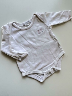 Body blanco bordado conejo Babycottons rn (219)