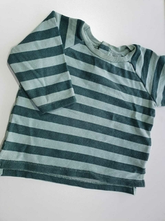 Buzo rayado verde frisa fina cheeky 6-9m(266)