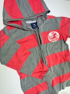 Campera gris y rojo rayado rustico mimo 6a(156)SEGUNDA SELECCION - comprar online