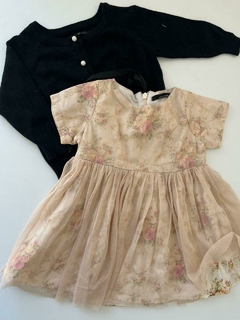 Vestido mc flores con tul Little akiabara 9m(255) - comprar online