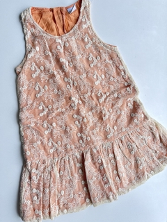 Vestido salmon con tull Zara 4a(152) - comprar online