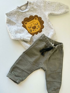 Buzo gris de leon teddy boom 3-6m(153) - comprar online
