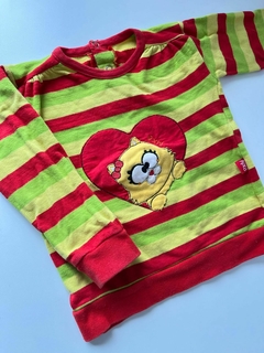 Buzo rayado amarillo y rojo pachi 18m(268)