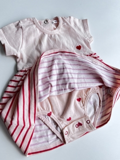 Vestido body rosa corazón Cheeky 3m(01) - comprar online