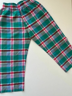Pantalón escoses verde y rosa elepant 4a(292)