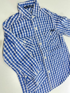 Camisa ml a cuadros celeste Kevingston 4a(349) - comprar online