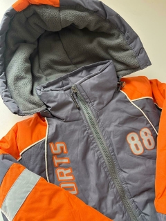 Campera naranja y gris con polar east west 4a(161) - comprar online