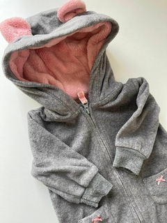 Enterito gris polar con capucha rosa carters 3m(255) en internet