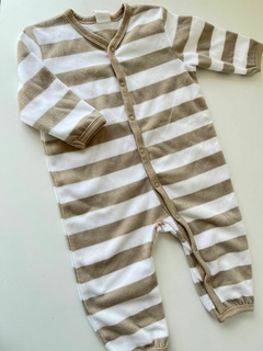 Enterito polar lineas beige y blanca H&M 4-6m(18)