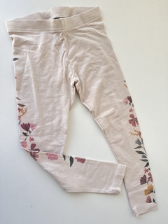 Calza beige con flores Primark t3-4a (85)