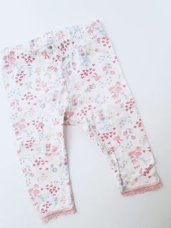 Calza rosa flores y conejo Cheeky t3m (182)