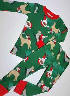 Conjunto de algodon verde navideño carters 2a(110)
