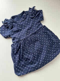 Body vestido mc azul lunares carters 3m(255)