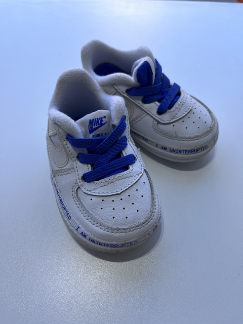 Zapatillas Nike blancas con Azul t17(157)