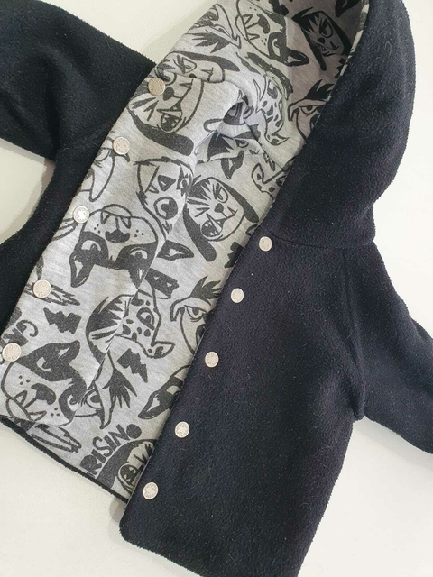 Tapado negro polar reversible grisino rn(233)