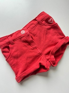 Short rojo algodon cartes 6m(255)