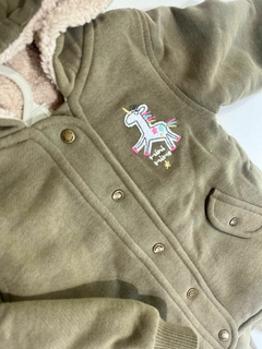 Campera verde unicornio corderoy por dentro Mimo 12m(01) en internet