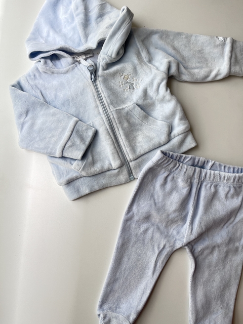 Campera plush celeste forrada Baby cottons t 3m(172)