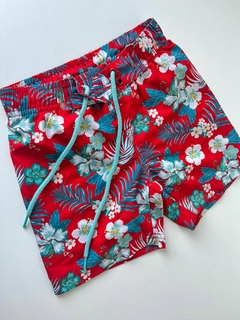 Short malla rojo floreado cheeky 2a(103) - comprar online