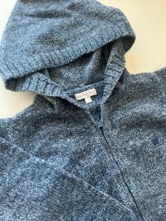 Campera de lana azul con capucha baby cottons 3a(283) - comprar online
