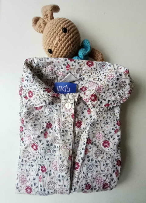 Camisa ml floreada con cuello Ta Te Tu t6a (197)