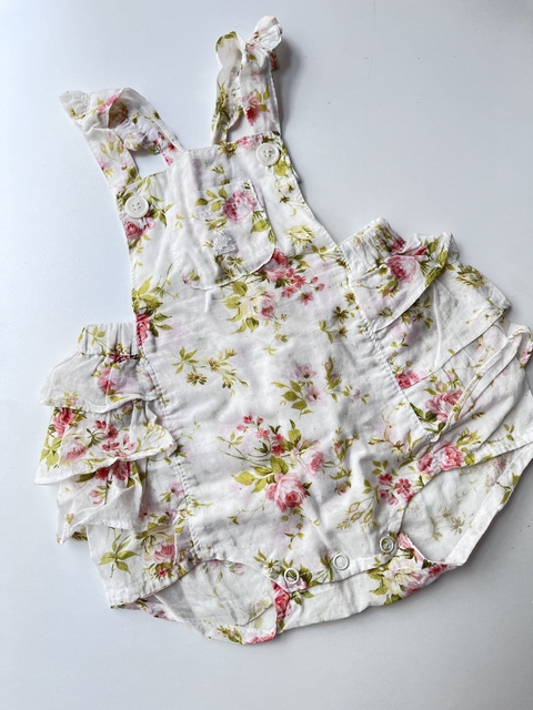 Jardinero blanco de rosas Babycottons 3m(40)