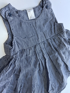 Vestido a cuadros azul y blanco HyM 4-6m (157) - comprar online