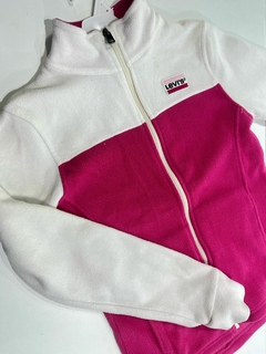 Campera polar blanca y rosa Levis 12a(204) - comprar online