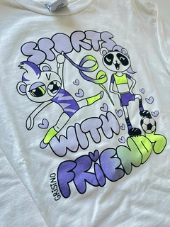 Remera ml blanca "sport with friend" grisino 9-10a(173) SEGUNDA SELECCION en internet