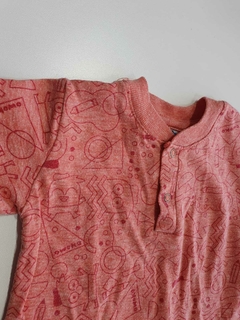 Romper de algodon salmon dibujos owoko 3m(233) - comprar online
