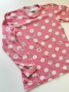 Remera ml rosa ciervos manzanitas 8a(298)