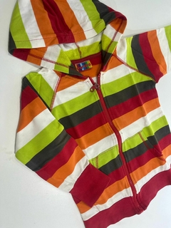 Campera rayada de colores de frisa Owoko 3a(349) - comprar online