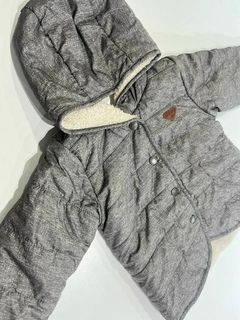 Campera inflable gris corderoy x dentro Mimo 12m(204) - comprar online
