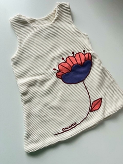 Vestido elastizado blanco owoko 6m(273)