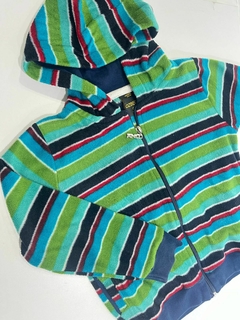 Campera polar rayado azul y negro Ozbeck 6a(349) - comprar online