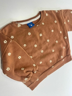 Buzo marron flores broer 12m(169) - comprar online