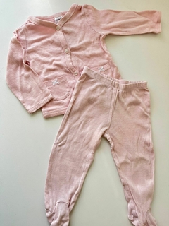 Conjunto rosa algodon campera y ranita carters 9m(255)