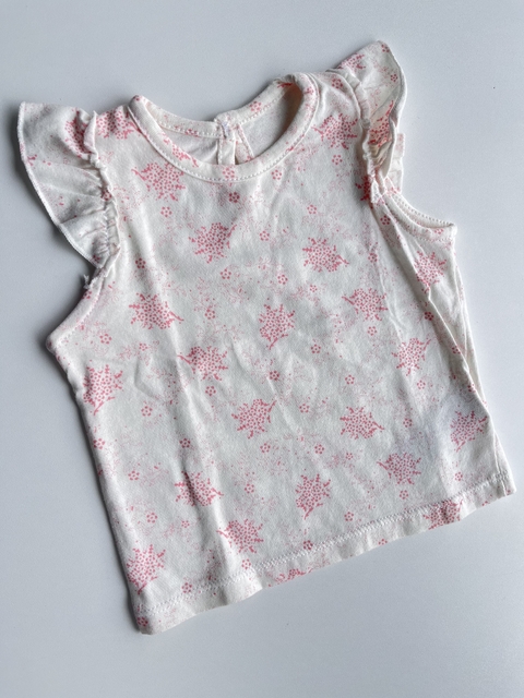 Musculosa blanca flores mini Cheeky T3-6m (108)