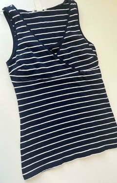 Musculosa maternidad azul lineas H&M XS(283)