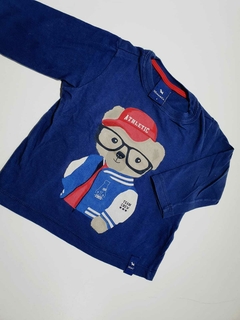Remera ml azul de oso mimo 1a (110)