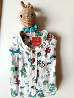 Camisa de dibujos ml blanca Grisino 5a (183) - comprar online
