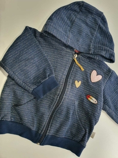 Campera azul jaspeado dorado pachi 9m(97)