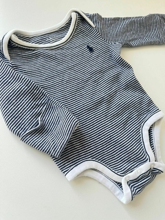 Body rayado azul ml gris y blanco ralph laurens rn(282)