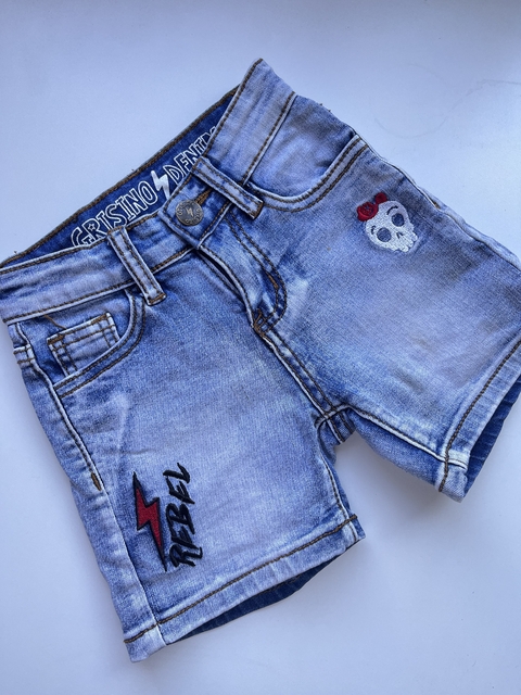Bermuda de jean Rebel Grisino t3-4a (185)