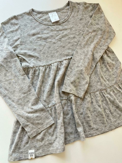 Remera ml gris palmeras pandy 10a(278)
