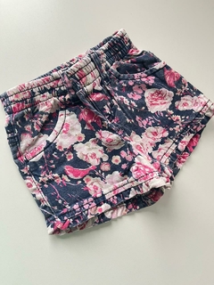 Short azul floreado de jean crayon 3a(273)