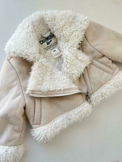 Chaqueta piel y gamuza beige oshkosh 9m(255)